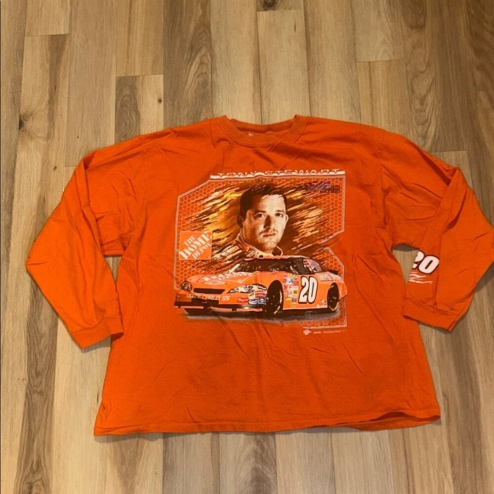 Orange Graphic Long Sleeve Shirt